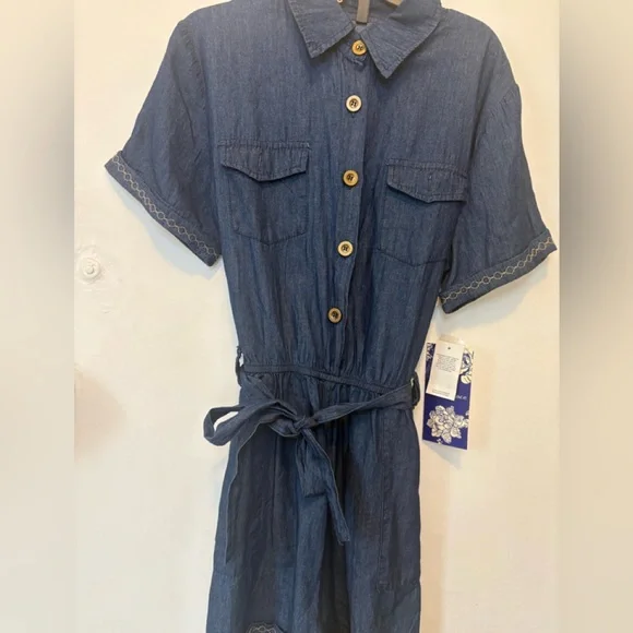 Indigo Denim Blue Women's Jumpsuit - Picture 4 of 13